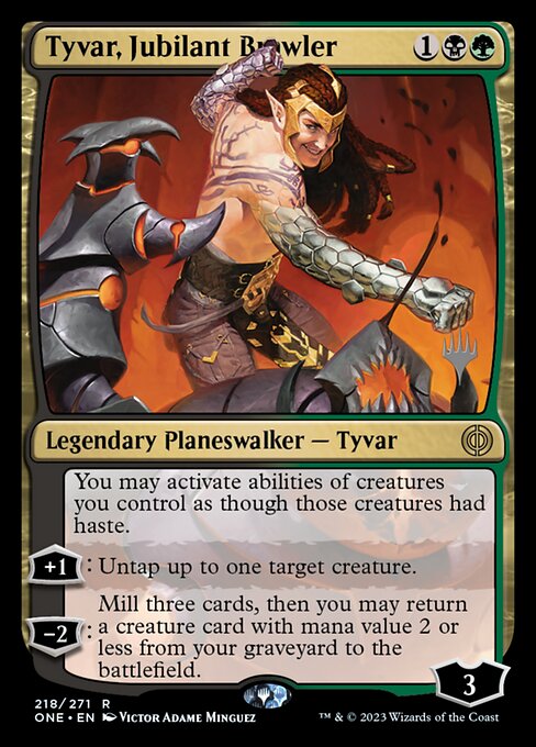 Tyvar, freudiger Raufbold (V.2) PONE-218 Rare Near Mint Englisch Foil