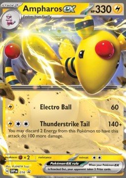 Ampharos ex SVP-016 Promo Light Played Deutsch