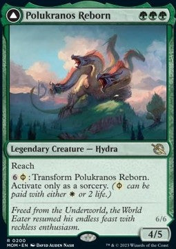 Polukranos Reborn // Polukranos, Engine of Ruin MOM-200 Rare Near Mint Englisch