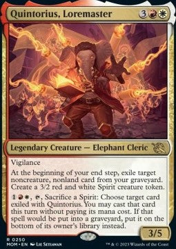 Quintorius, Loremaster MOM-250 Rare Excellent Englisch Foil