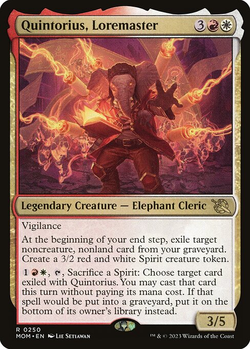 Quintorius, Loremaster MOM-250 Rare Excellent Englisch Foil