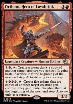 Orthion, Hero of Lavabrink (V.1) XMOM-334 Rare Near Mint Deutsch