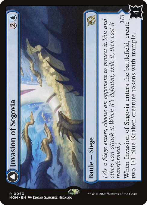 Invasion of Segovia // Caetus, Sea Tyrant of Segovia MOM-63 Rare Near Mint Englisch