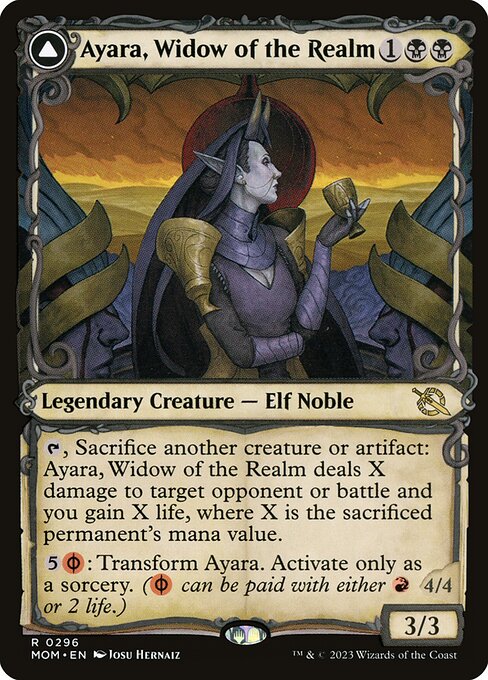 Ayara, Widow of the Realm // Ayara, Furnace Queen XMOM-296 Rare Excellent Deutsch
