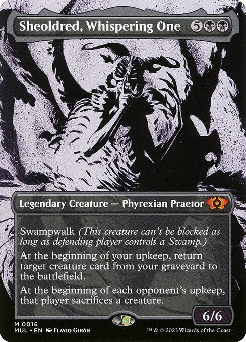 Sheoldred, Whispering One (V.1) MUL-16 Mythic Excellent Englisch Foil