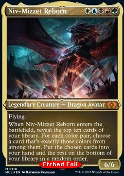 Niv-Mizzet der Auferstandene (V.2) MUL-118 Mythic Near Mint Deutsch Foil