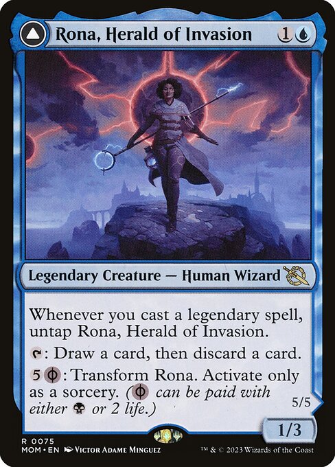 Rona, Herald of Invasion // Rona, Tolarian Obliterator MOM-75 Rare Near Mint Englisch