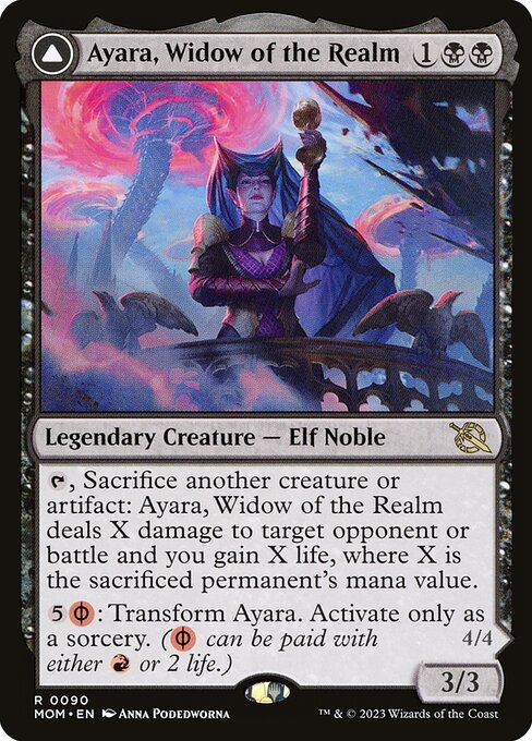 Ayara, Widow of the Realm // Ayara, Furnace Queen MOM-90 Rare Near Mint Englisch