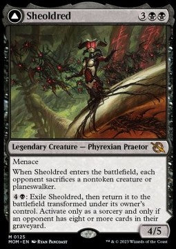 Sheoldred // The True Scriptures MOM-125 Mythic Excellent Englisch Foil