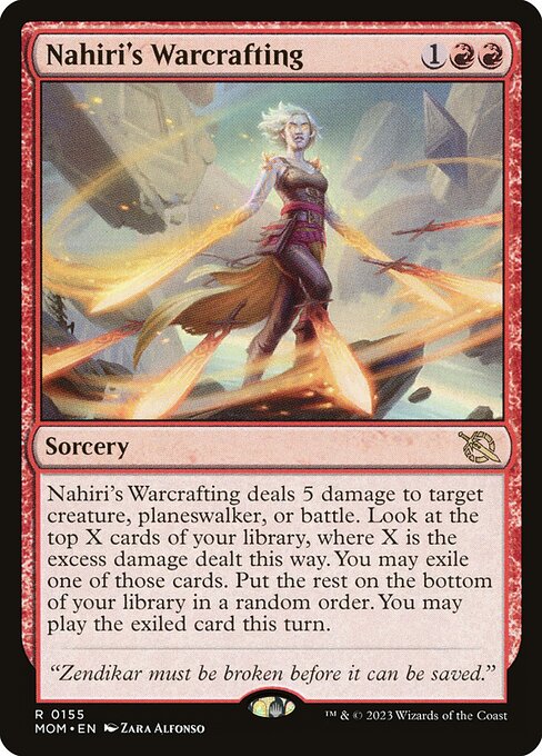 Nahiri's Warcrafting MOM-155 Rare Excellent Englisch Foil