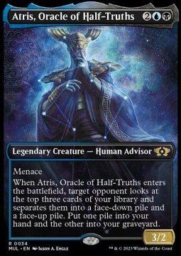 Atris, Oracle of Half-Truths MUL-34 Rare Excellent Englisch Foil