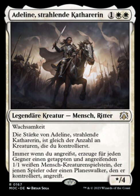 Adeline, strahlende Katharerin MOC-167 Rare Near Mint Deutsch