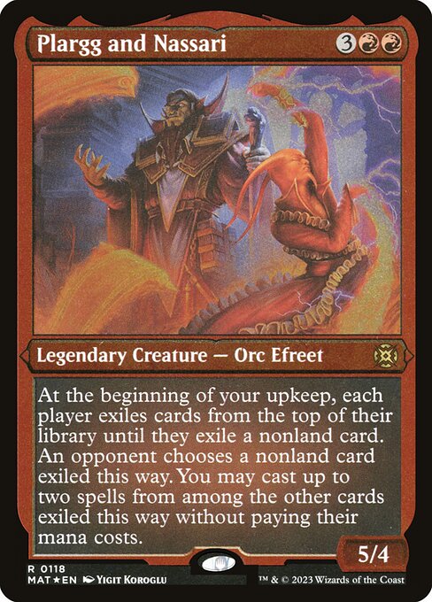 Plargg and Nassari (V.2) XMAT-118 Rare Near Mint Englisch Foil