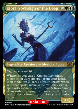 Kiora, Sovereign of the Deep (V.4) XMAT-214 Mythic Good Englisch Foil