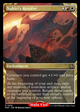 Nahiri's Resolve (V.4) XMAT-216 Rare Near Mint Englisch Foil