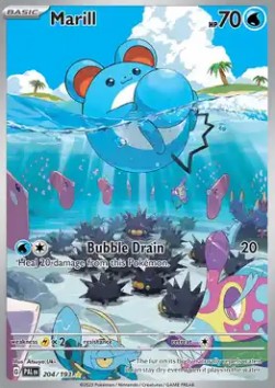 Marill PAL-204 Illustration Rare Near Mint Deutsch