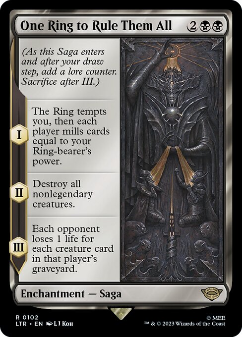 One Ring to Rule Them All LTR-102 Rare Near Mint Englisch Foil