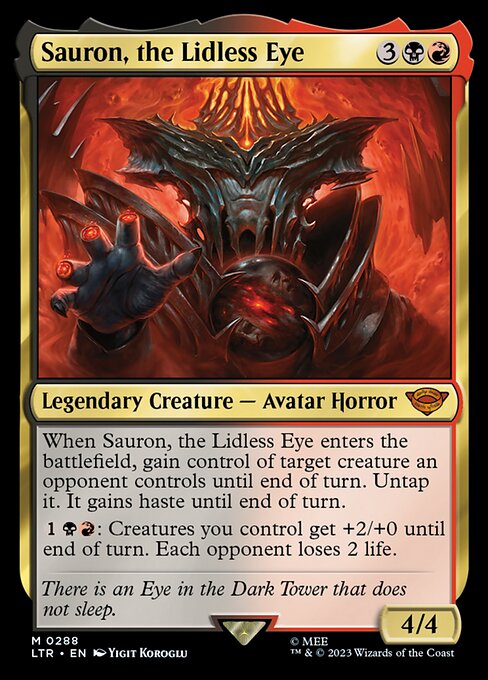Sauron, the Lidless Eye XLTR-288 Mythic Excellent Englisch Foil