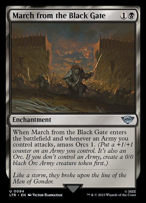 March from the Black Gate LTR-94 Uncommon Near Mint Englisch