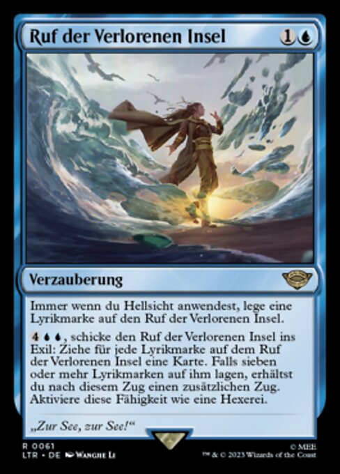Ruf der Verlorenen Insel LTR-61 Rare Near Mint Deutsch Foil