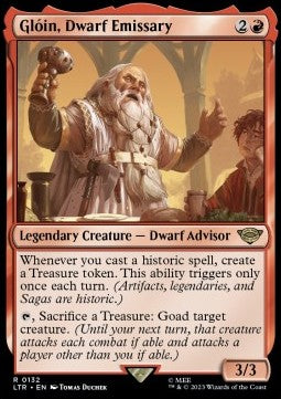 Glóin, Dwarf Emissary LTR-132 Rare Near Mint Englisch