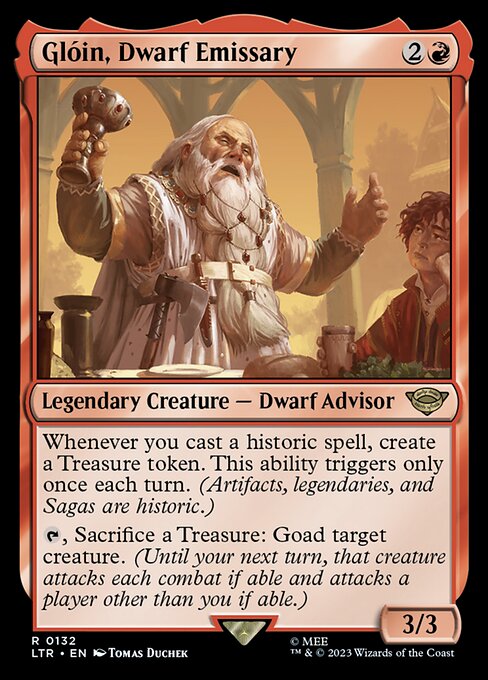 Glóin, Dwarf Emissary LTR-132 Rare Near Mint Englisch