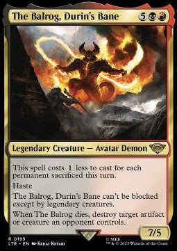 The Balrog, Durin's Bane LTR-195 Rare Near Mint Englisch