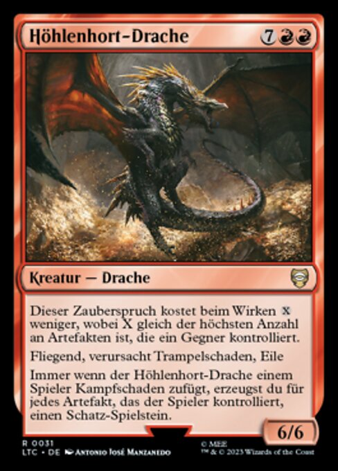 Höhlenhort-Drache LTC-31 Rare Near Mint Deutsch