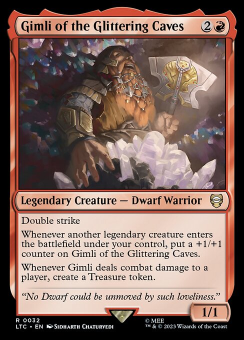 Gimli von den Glitzernden Höhlen LTC-32 Rare Near Mint Englisch