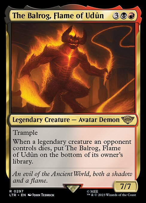 Der Balrog, Flamme von Udûn (V.1) XLTR-297 Rare Near Mint Englisch