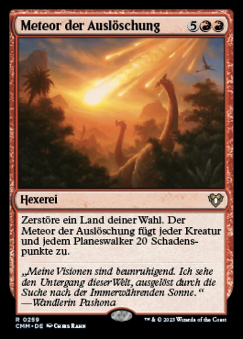 Meteor der Auslöschung CMM-259 Rare Good Deutsch
