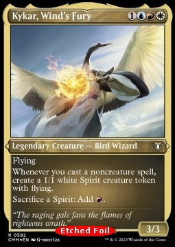 Kykar, Zorn des Windes (V.1) XCMM-582 Rare Near Mint Englisch Foil