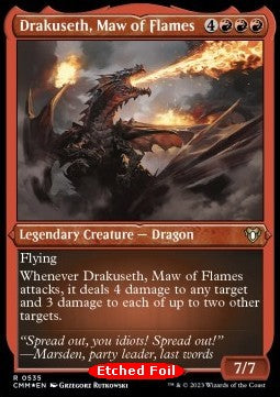 Drakuseth, Maw of Flames XCMM-535 Rare Near Mint Englisch Foil