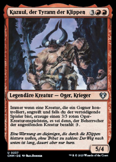 Kazuul, der Tyrann der Klippen CMM-237 Uncommon Near Mint Deutsch Foil