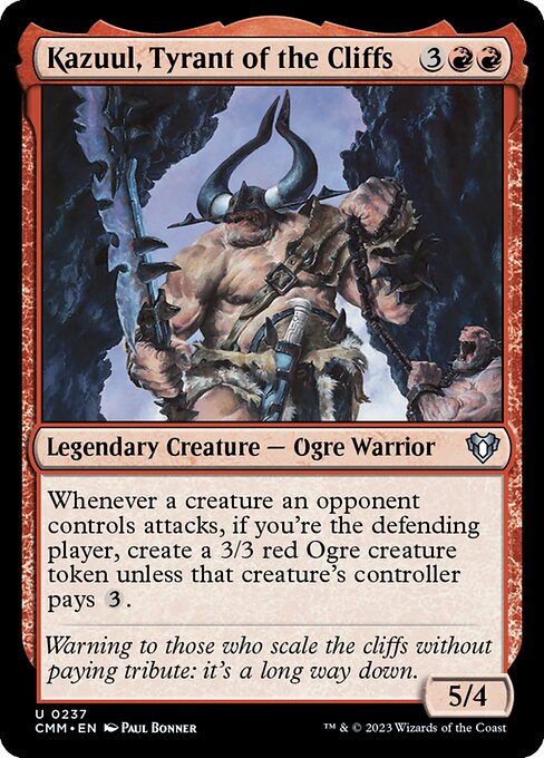 Kazuul, Tyrant of the Cliffs CMM-237 Uncommon Excellent Englisch