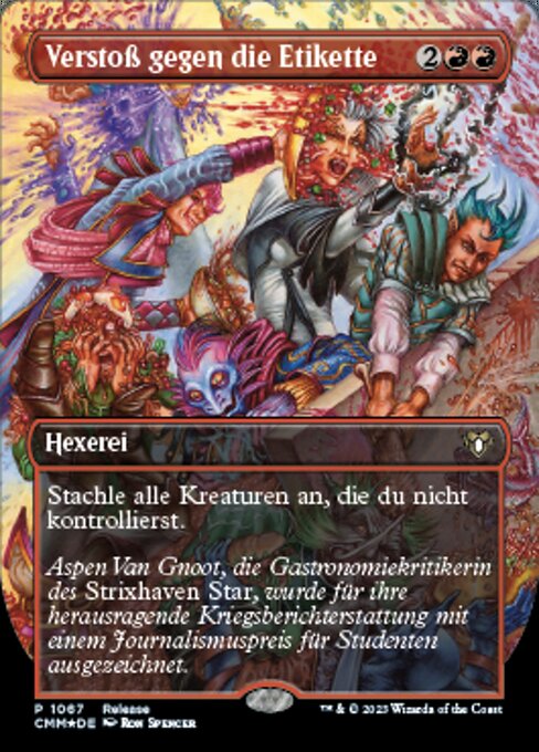 Verstoß gegen die Etikette REL-1067 Rare Excellent Deutsch Foil