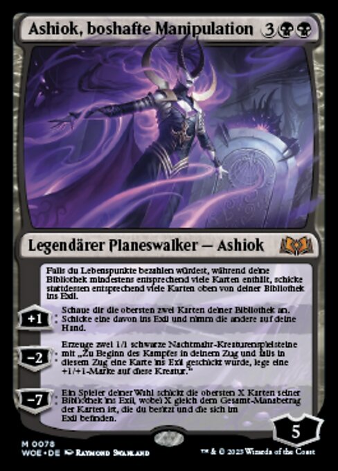 Ashiok, boshafte Manipulation WOE-78 Mythic Excellent Deutsch