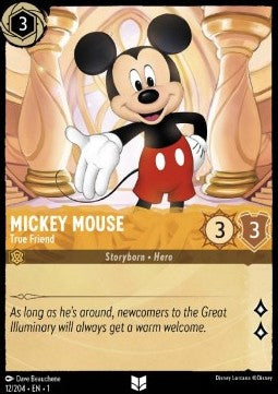 Micky Maus - Wahrer Freund 1TFC-12 Uncommon Boosterfrisch Deutsch