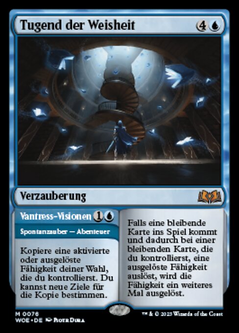 Virtue of Knowledge // Vantress-Visionen WOE-76 Mythic Near Mint Deutsch
