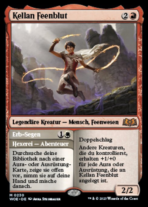 Kellan, the Fae-Blooded // Erb-Segen WOE-230 Mythic Near Mint Deutsch