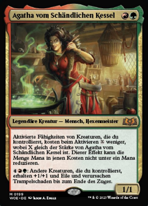 Agatha vom Schändlichen Kessel WOE-199 Mythic Near Mint Deutsch Foil