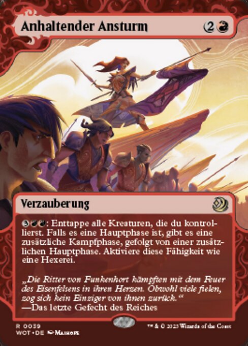 Anhaltender Ansturm (V.1) WOT-39 Rare Excellent Deutsch Foil