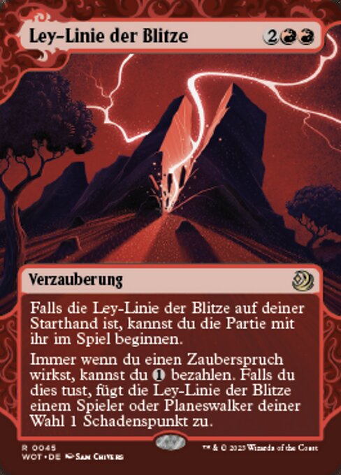 Ley-Linie der Blitze WOT-45 Rare Near Mint Deutsch Foil