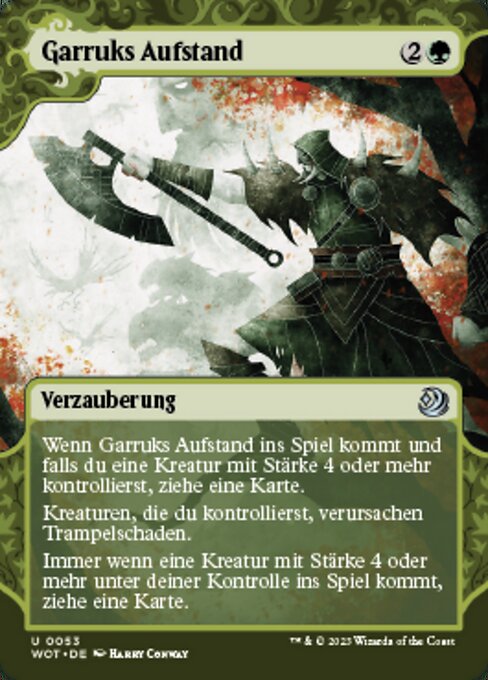 Garruks Aufstand WOT-53 Uncommon Excellent Deutsch Foil