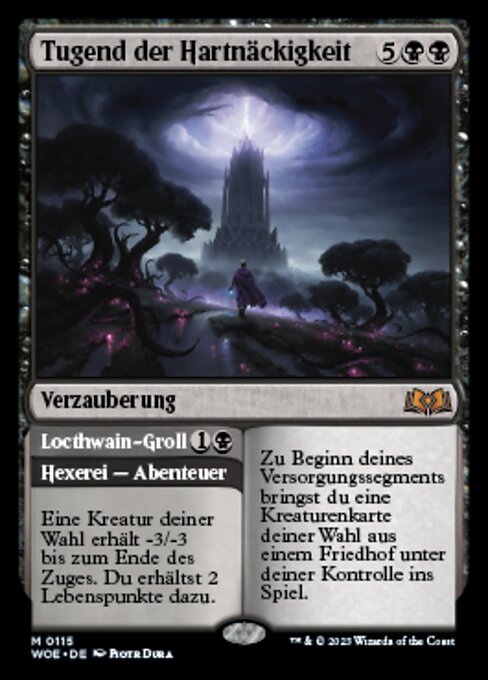 Virtue of Persistence // Locthwain-Groll WOE-115 Mythic Near Mint Deutsch