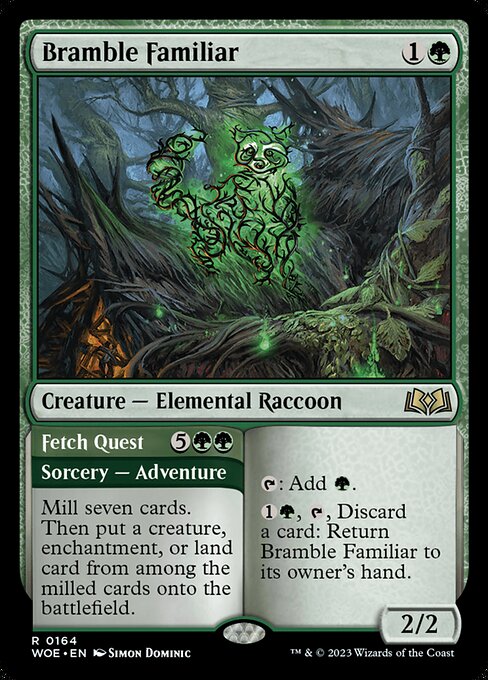 Bramble Familiar // Fetch Quest WOE-164 Rare Near Mint Englisch