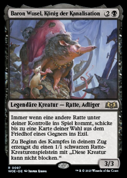 Baron Wusel, König der Kanalisation WOE-97 Rare Excellent Deutsch Foil
