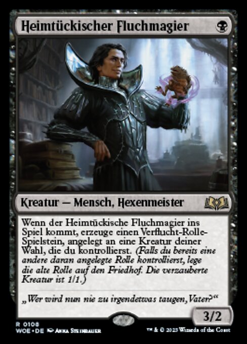 Heimtückischer Fluchmagier WOE-108 Rare Near Mint Deutsch