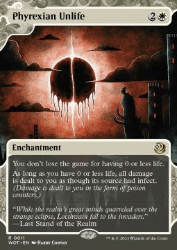 Phyrexian Unlife WOT-11 Rare Excellent Japanisch Foil