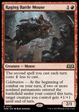 Tobende Kampfmaus WOE-143 Rare Near Mint Englisch Foil